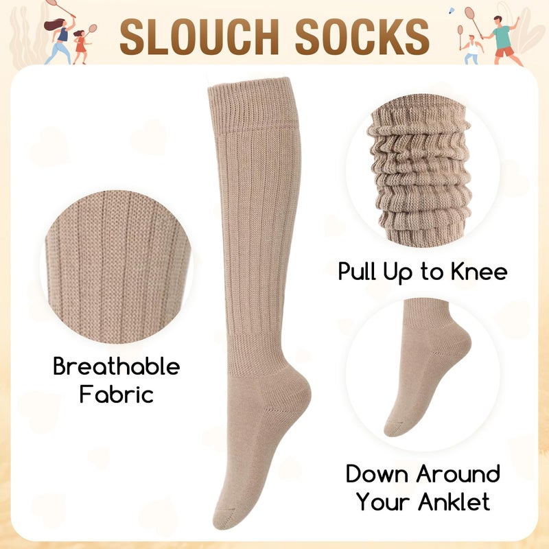 Zmart Women Slouch Socks - Cozy Scrunch Socks, 80s Style in White, Black, Orange & Cream - Image 4